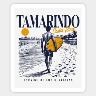 Vintage Surfing Tamarindo, Costa Rica // Retro Surfer Sketch // Surfer's Paradise Sticker